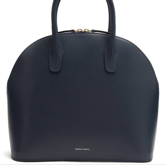 NWT $895 Mansur Gavriel Blu calf leather dome bag - Picture 4 of 10